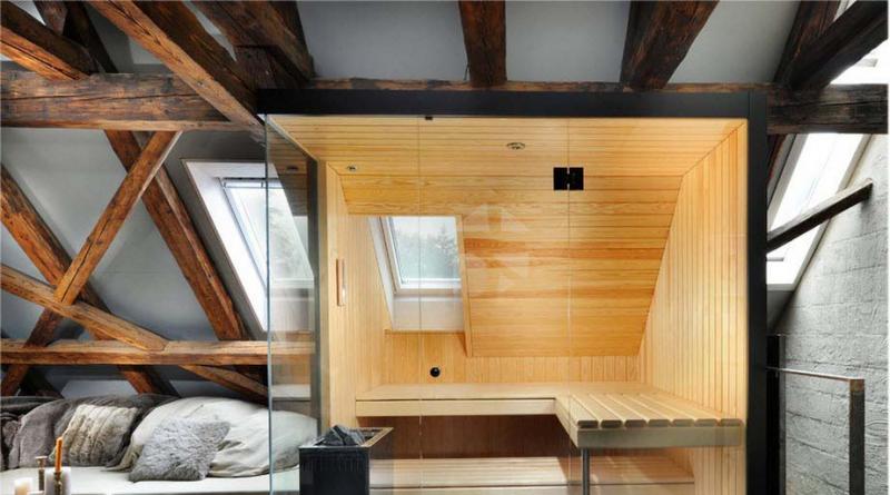 Projekt kúpeľného domu s domom pod jednou strechou: výhody
